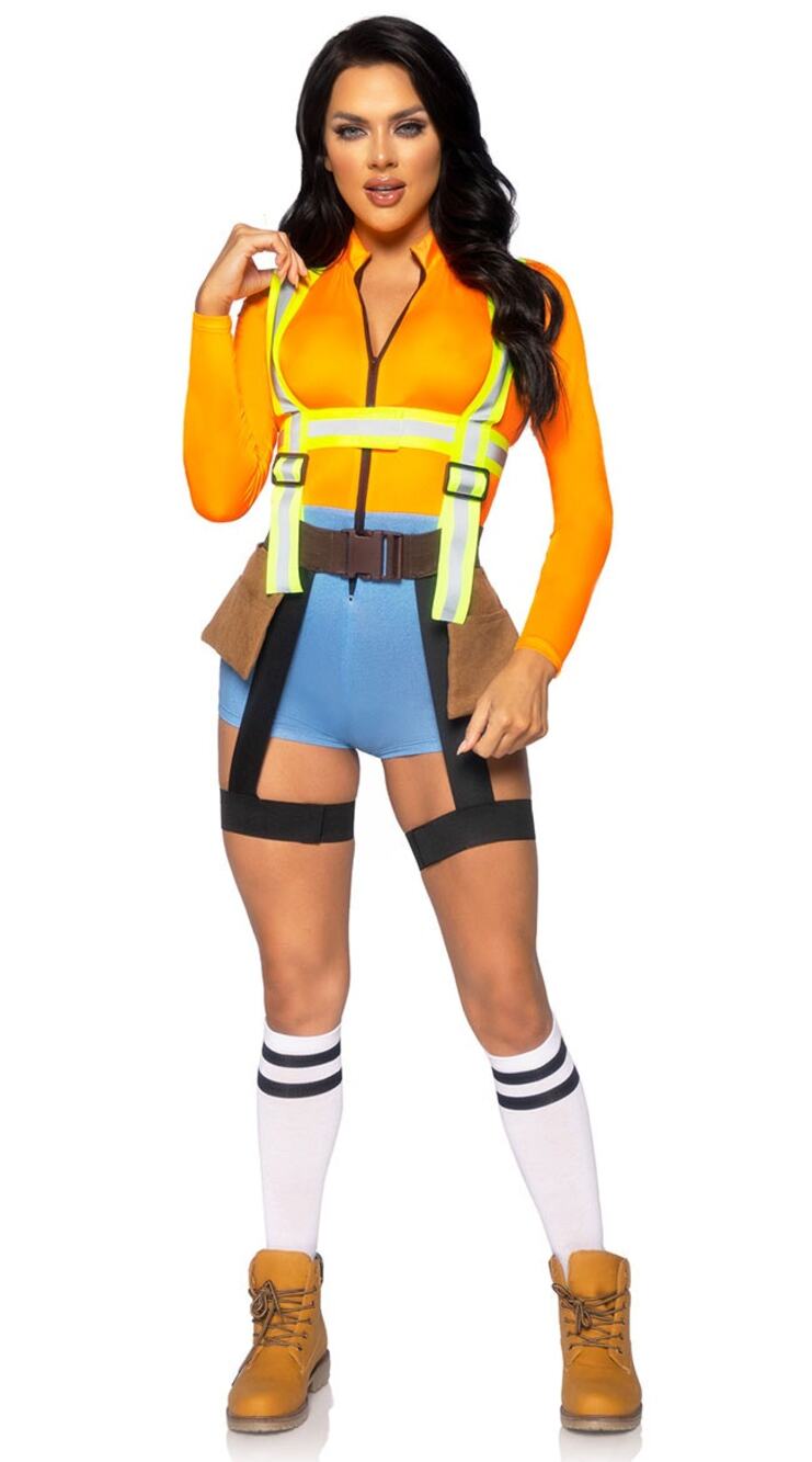 NEW Nailed It Sexy Construction Worker Cosplay Halloween Costume Size Large